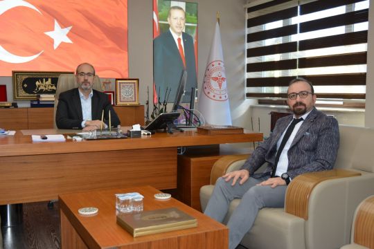"İL SAĞLIK MÜDÜRÜ DR. HAKKI ÖZTÜRK'E HAYIRLI OLSUN ZİYARETİ"